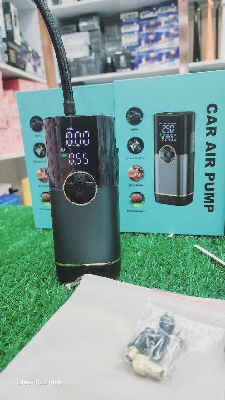 پمپ باد و پاور بانک چراغ قوه دار مدل CX-619