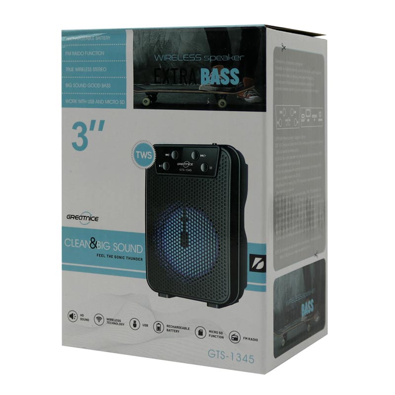 ﺍﺳﭙﯿﮑﺮ بلوتوثی قابل حمل ﮐﻮﭼﮏ گریت نایس مدل  Gts-1345