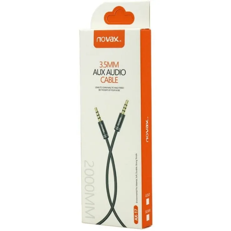 کابل صدا نواکس 4 کاناله استریو 2 متری مدل NOVAX AUX AX17