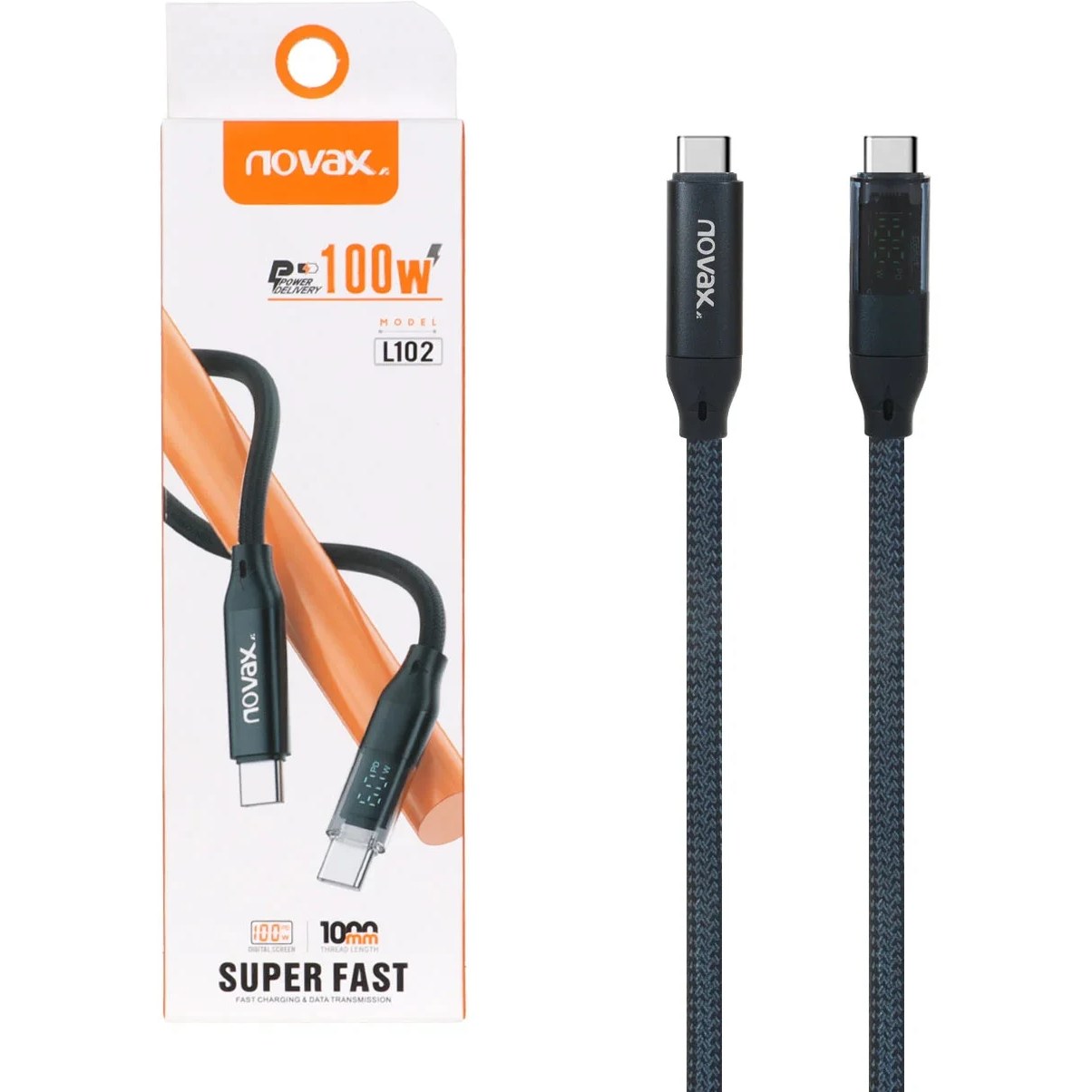 کابل شارژ فست نواکس Novax مدل L102 تایپ سی به تایپ سی توضیحات کوتاه نوع کابل همراه: USB Type-C گارانتی: 6ماهه مدل: Novax مدل L102 امکان شارژ: تبلت و موبایل با شدت&zwnj;جریان ۲.۰ آمپر و بالاتر