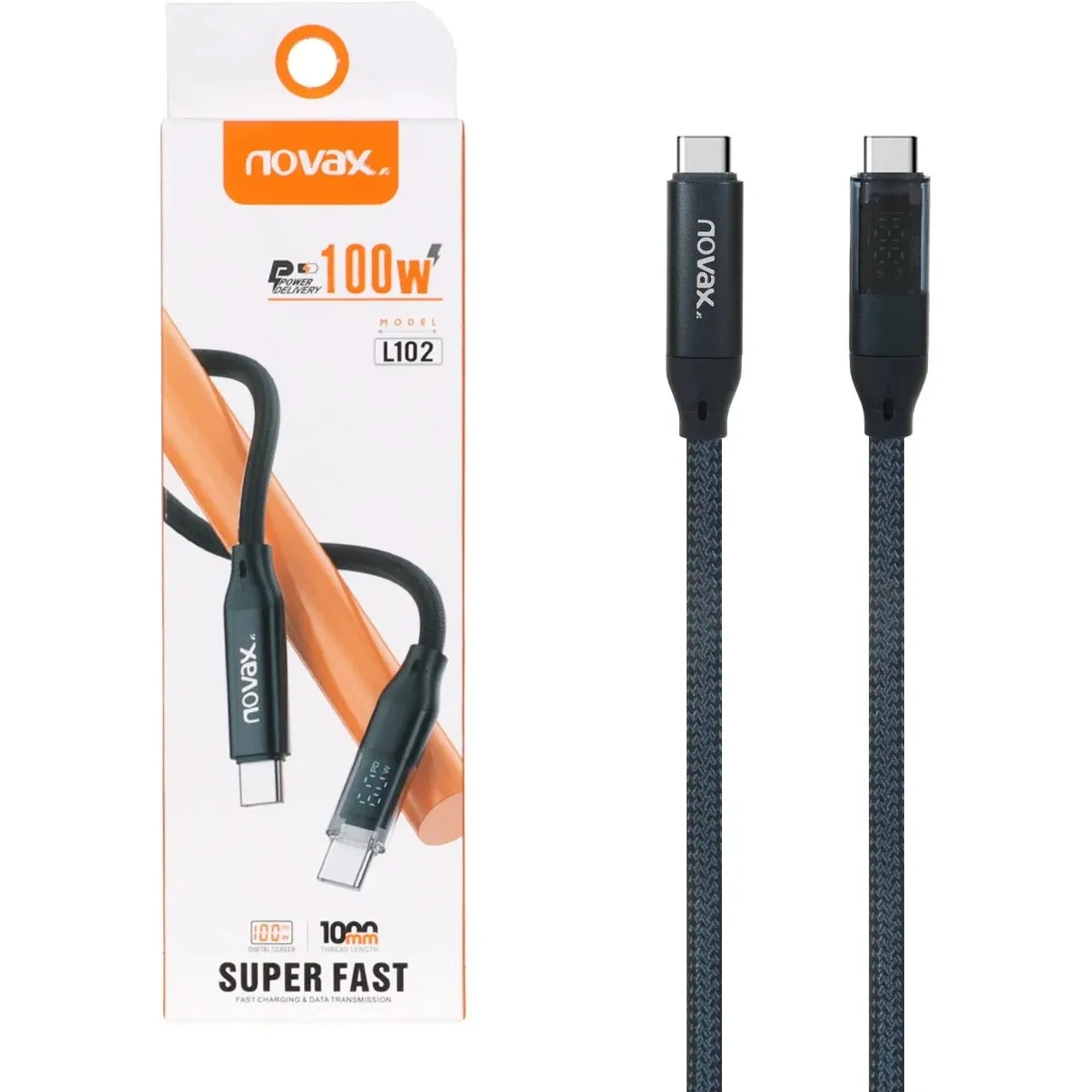 کابل شارژ فست نواکس Novax مدل L102 تایپ سی به تایپ سی توضیحات کوتاه نوع کابل همراه: USB Type-C گارانتی: 6ماهه مدل: Novax مدل L102 امکان شارژ: تبلت و موبایل با شدت&zwnj;جریان ۲.۰ آمپر و بالاتر